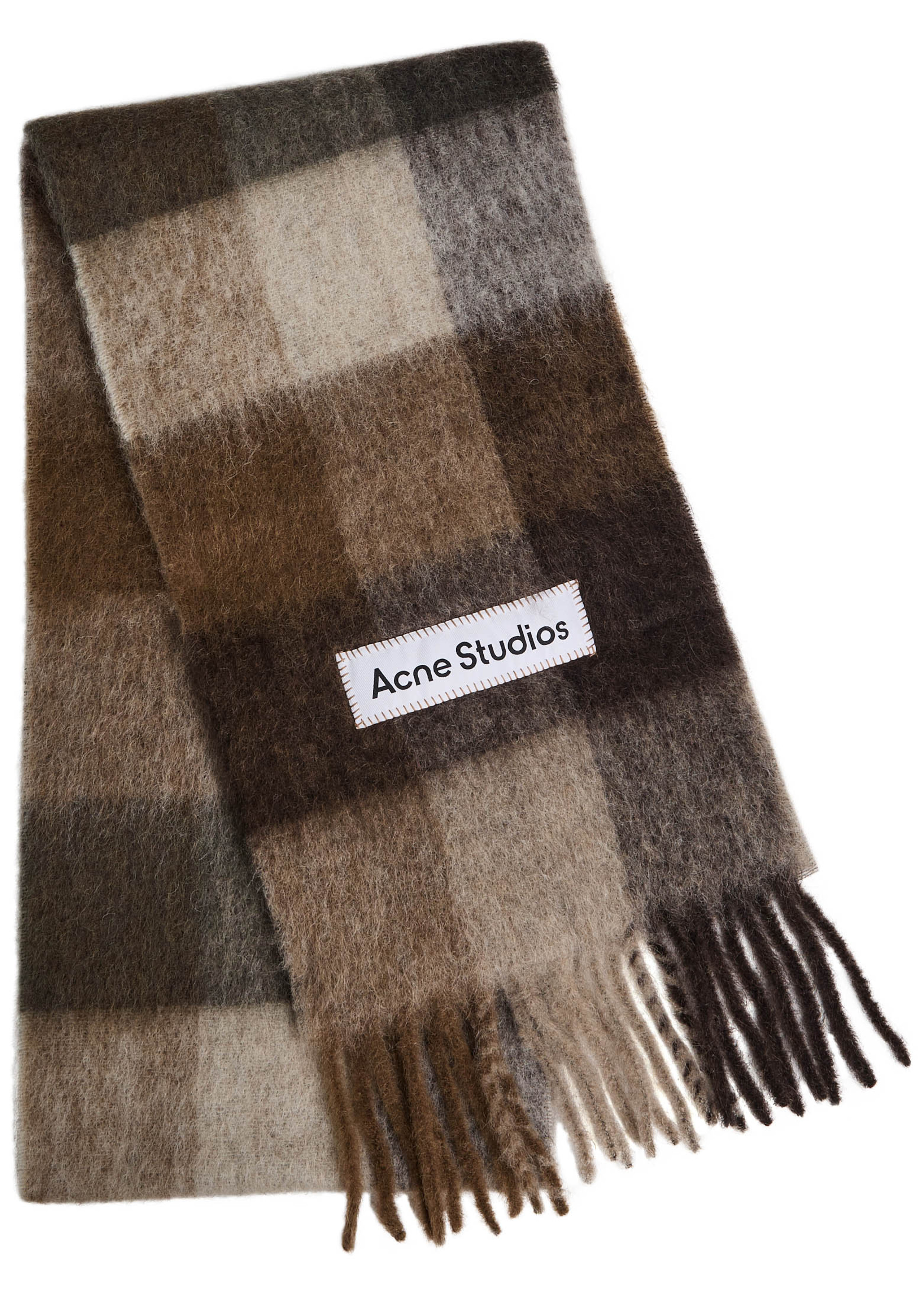 Vally checked wool-blend scarf | Harvey Nichols