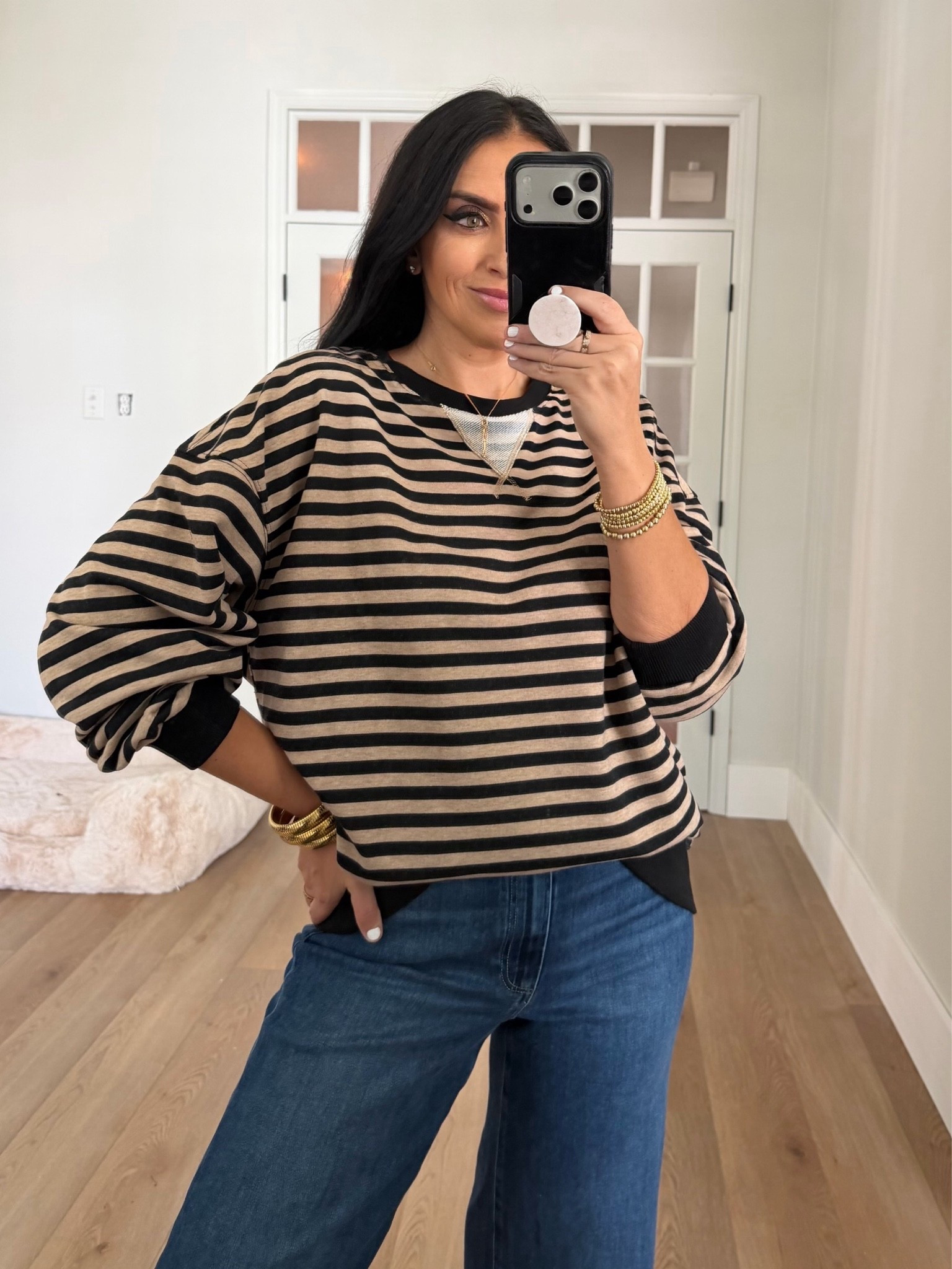 Women’s Striped Oversized Sweatshirts