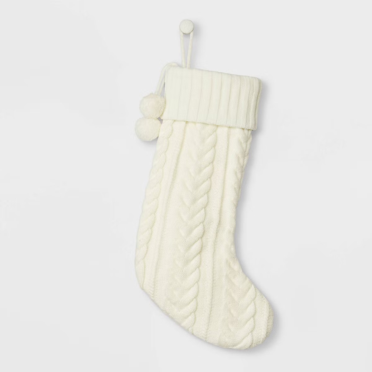 Cable Knit Christmas Stocking Ivory - Wondershop™ | Target