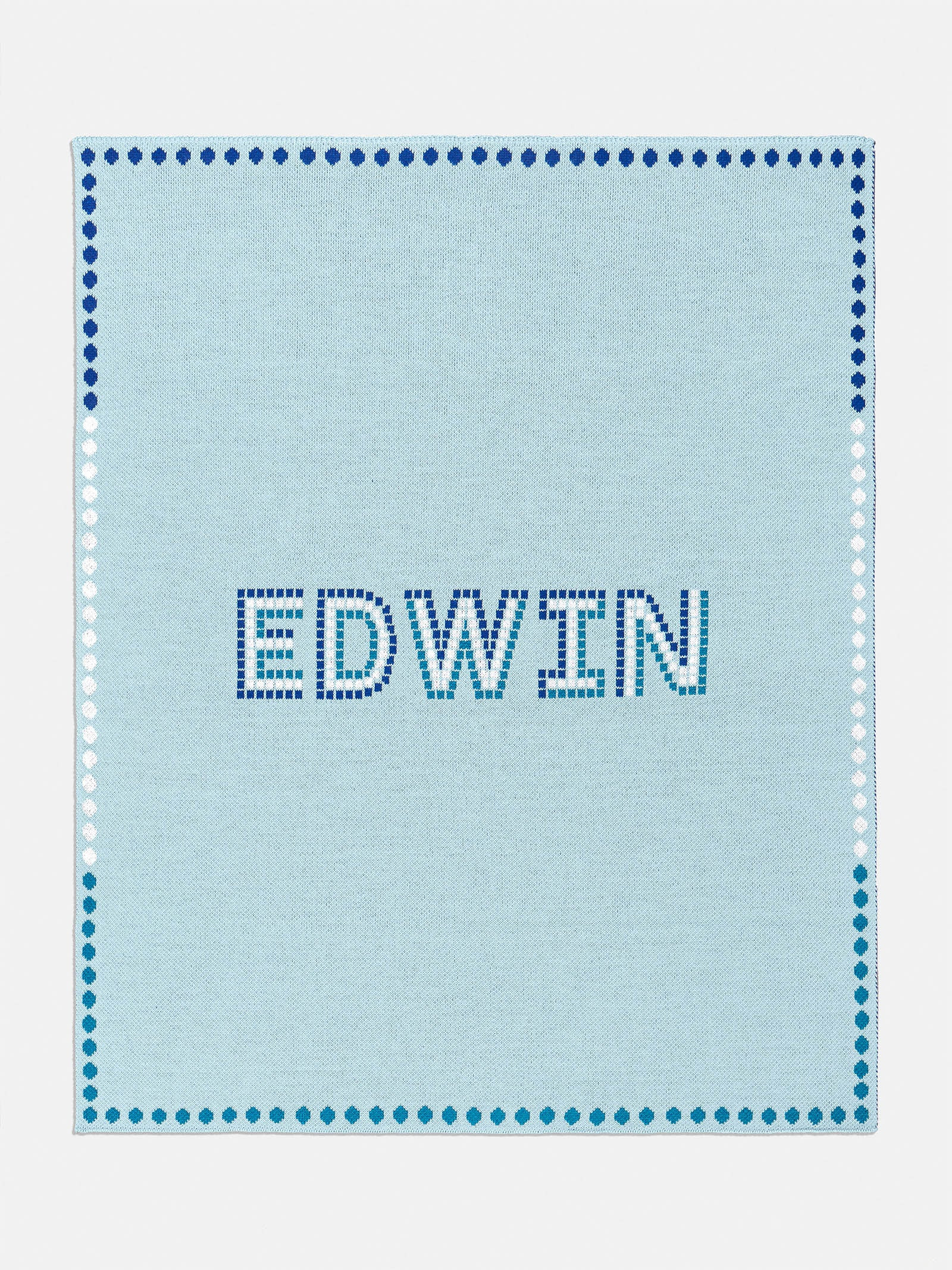 Baby Steps Kids' Blanket - Light Blue/Navy | BaubleBar (US)