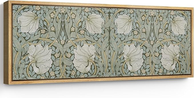 SIGNFORD Large Framed Canvas Print Wall Art Botanical Pattern Art Nouveau Flora Illustrations Mod... | Amazon (US)