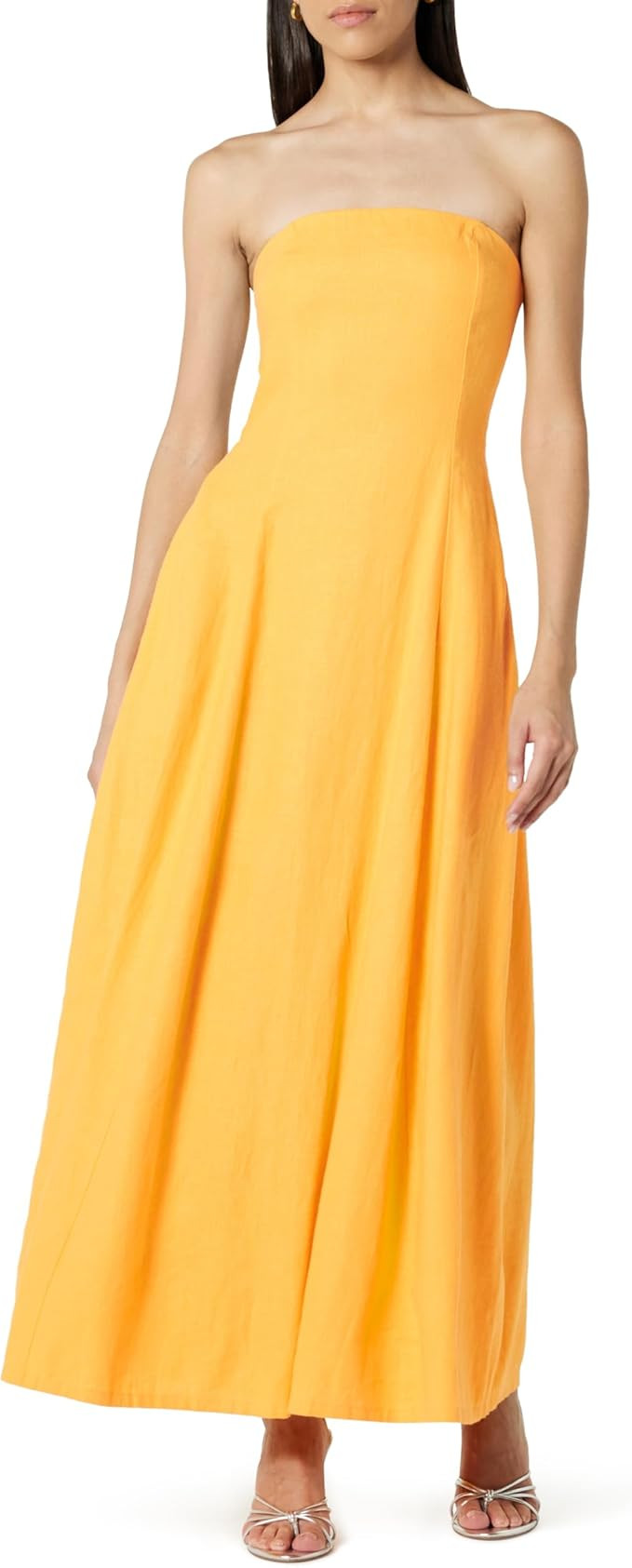 The Drop Women's Carlota Strapless Linen Maxi Dress | Amazon (US)