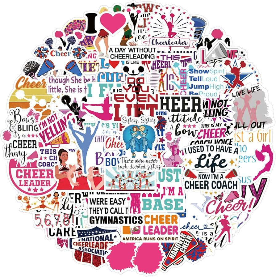 Cheer Stickers Perfect Cheer Gifts for Cheerleaders Cheerleading Stickers Cheer Decals for Kids, ... | Amazon (US)