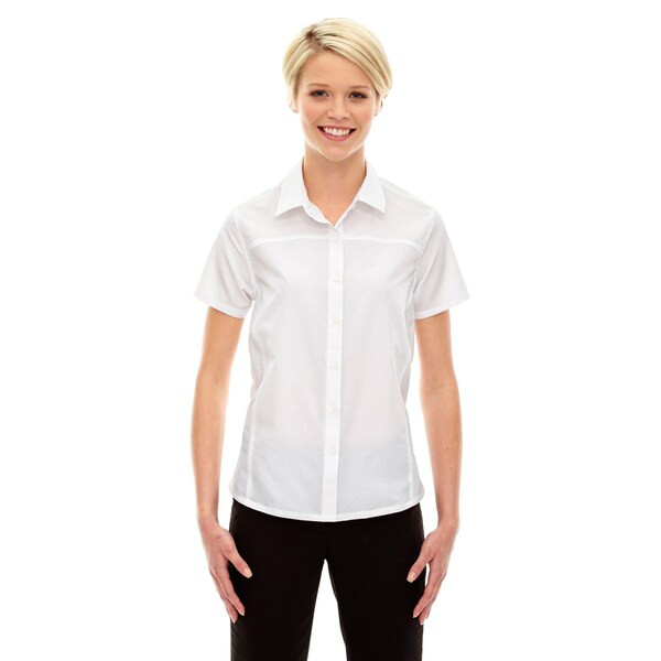 Charge Women's Recycled Polyester Performance Short-Sleeve White 701 Shirt | Bed Bath & Beyond