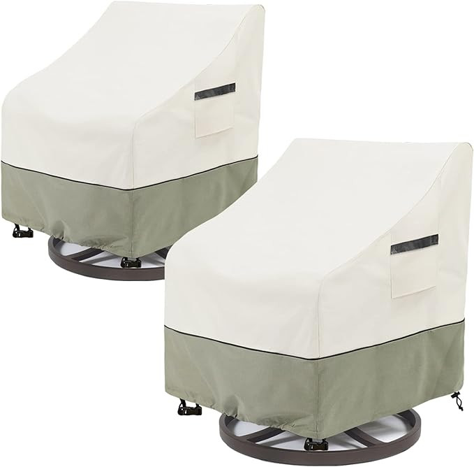 Outdoor Swivel Lounge Chair Cover 2 Pack,100% Waterproof Heavy Duty Covers,(33 W x 35 D 38.5 H in... | Amazon (US)