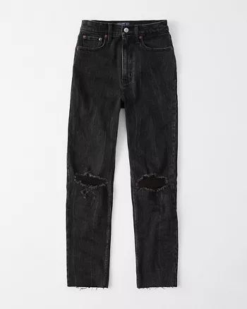 Ultra High Rise Ripped Mom Jeans | Abercrombie & Fitch US & UK