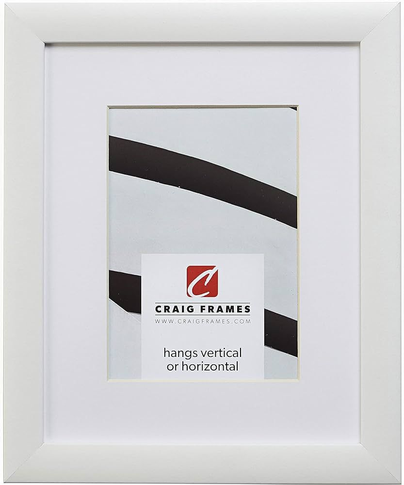 Craig Frames 23247812 18 x 24 Inch White Picture Frame Matted to Display a 12 x 18 Inch Photo | Amazon (US)
