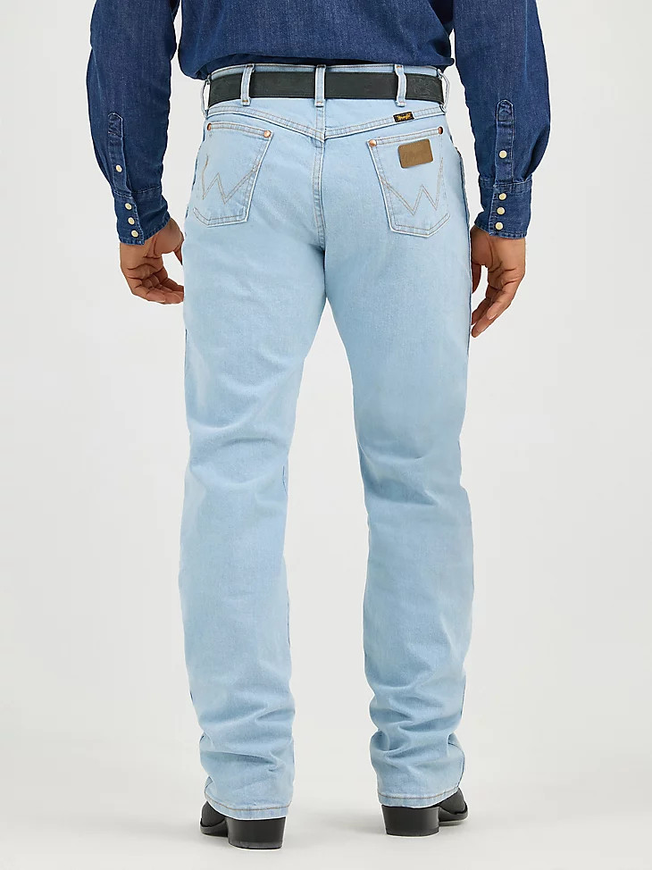 Wrangler® Cowboy Cut® Original Fit Active Flex Jeans in Bleach | Wrangler