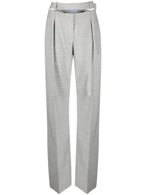 Mugler cut-out Waist Tailored Trousers - Farfetch | Farfetch Global