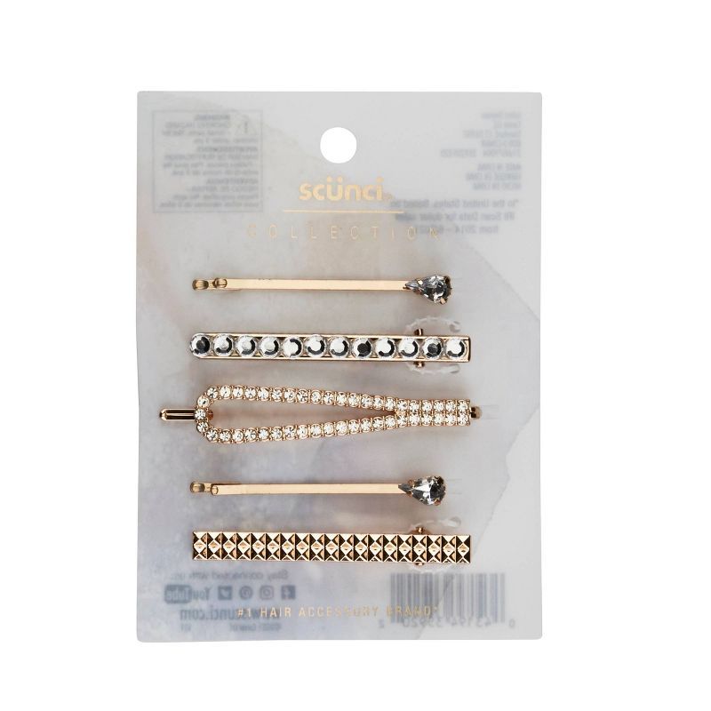 scunci Collection Rhinestones Bobby Pins - 5pk | Target