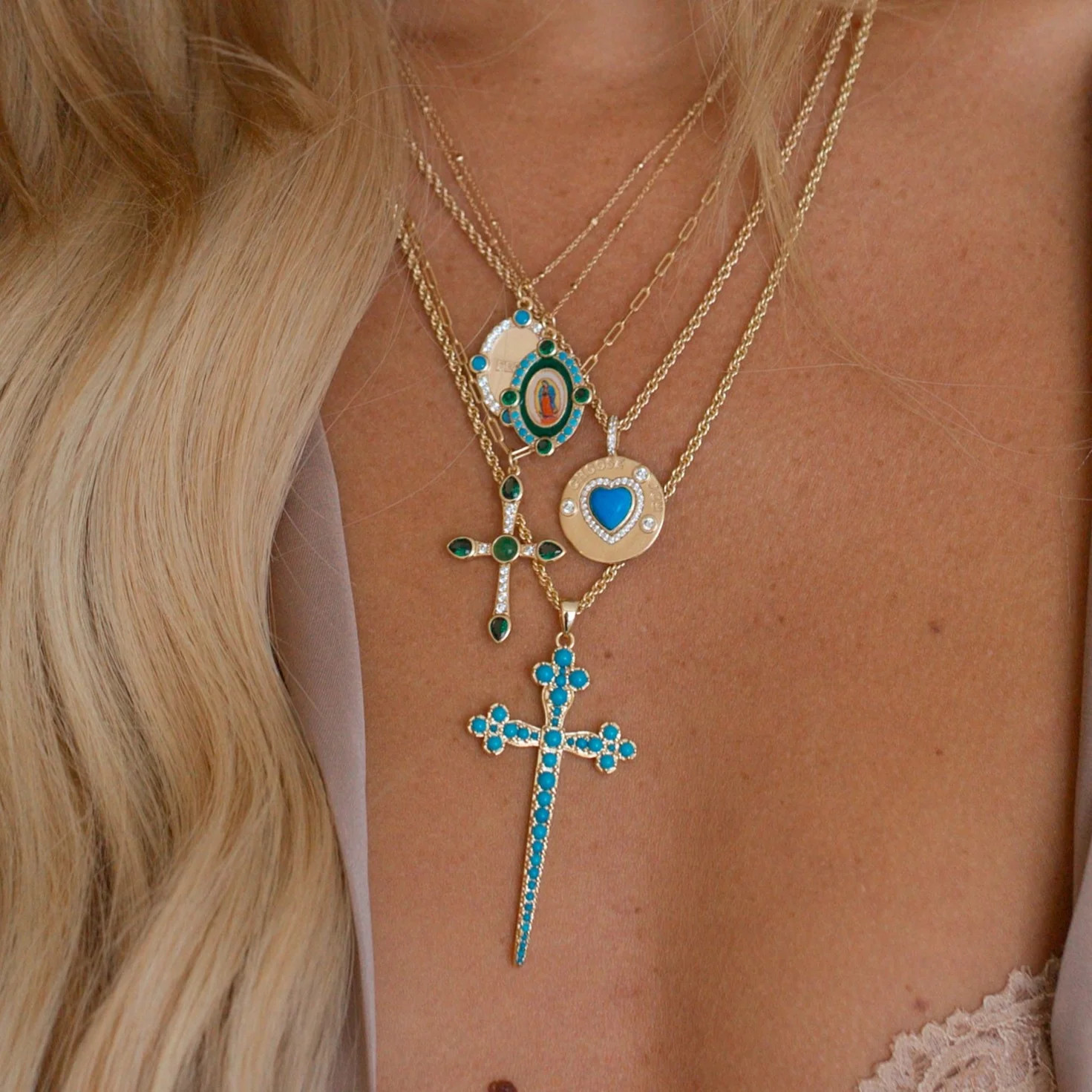 Athena Cross - Turquoise | Joy Dravecky