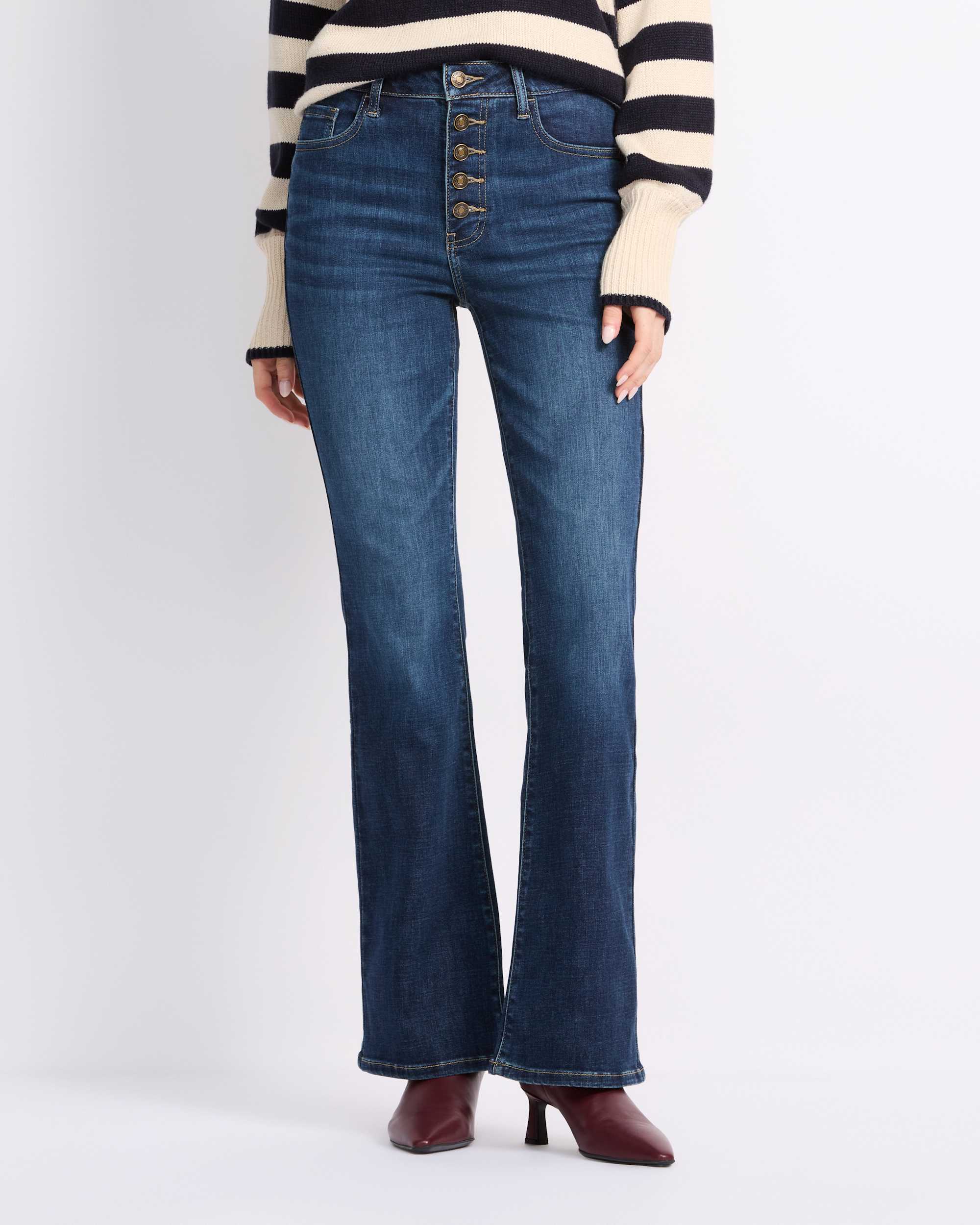 Maddie High Rise Flare Button Fly Jean | Stitch Fix