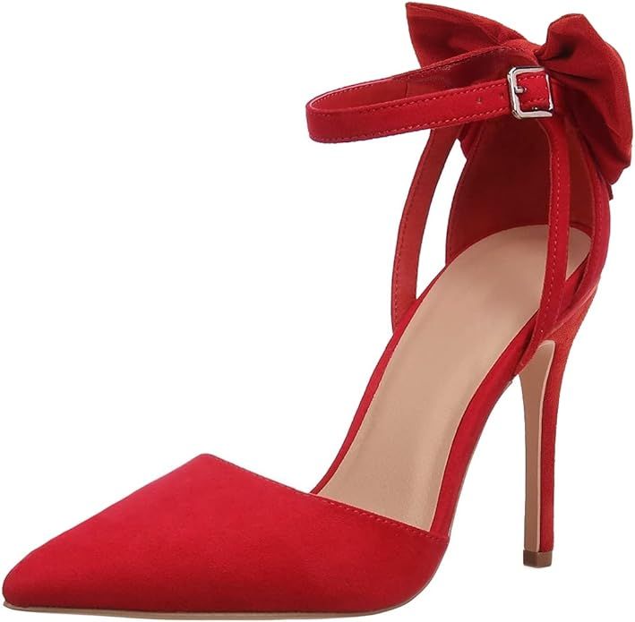 Amazon.com | Fashare Womens High Heels Bow Tie Stiletto Ankle Strap Wedding Dress Pumps Shoes | P... | Amazon (US)