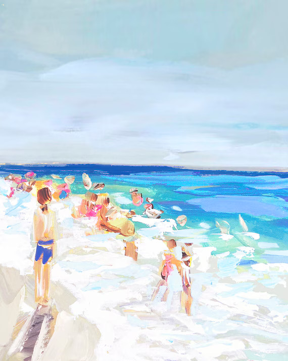 PRINT on Paper or Canvas, "Happy Blues" | Etsy (US)