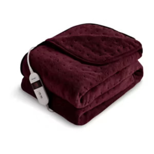 Silentnight Luxury Heated Throw 9 Heat Settings Winter Berry | Boots.com