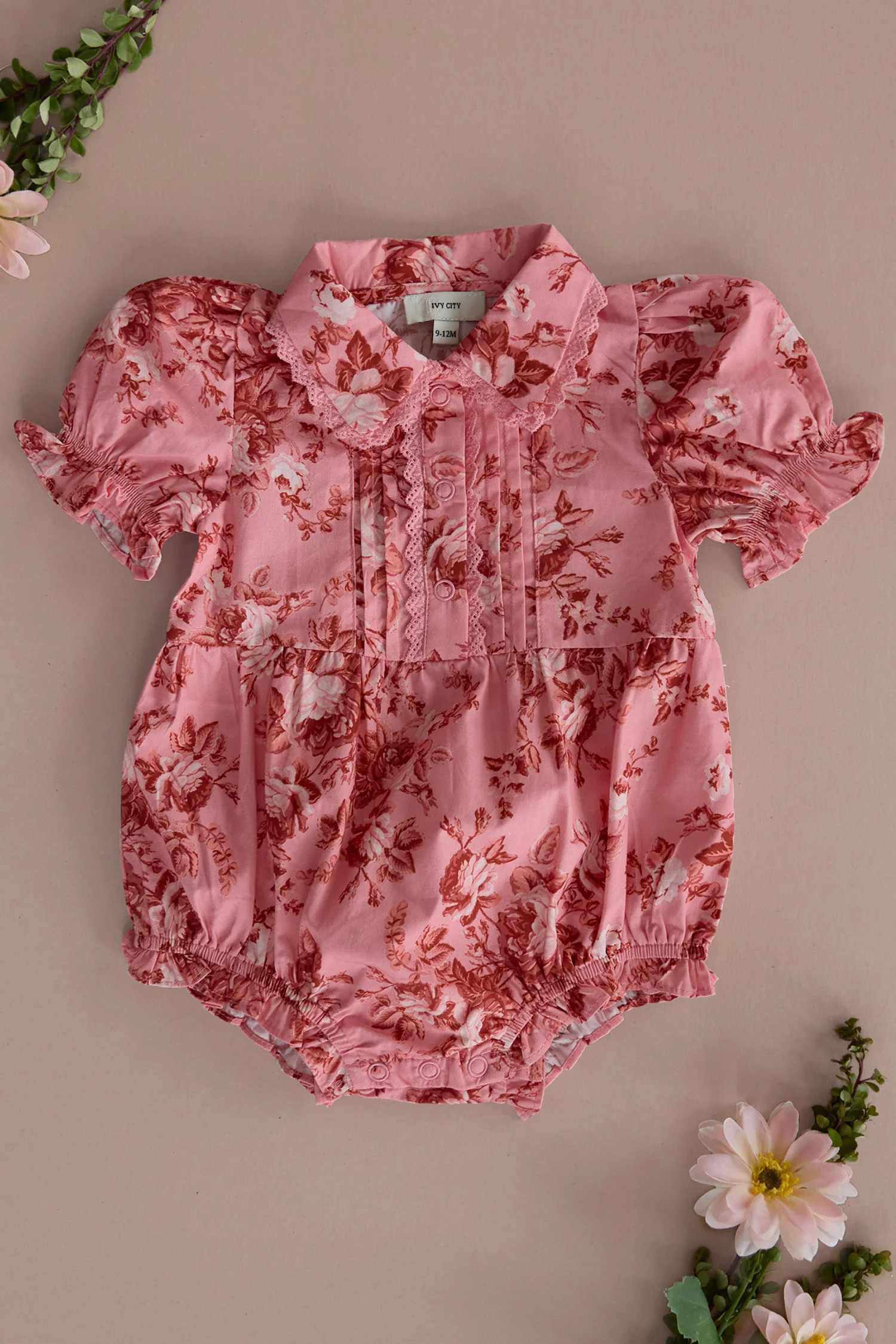 Baby Sophia Romper in Desert Heritage Rose | Ivy City Co