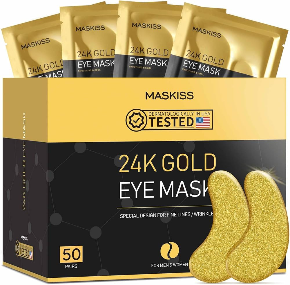 Maskiss 24k Gold Under Eye Patches (50 Pairs), eye mask, Collagen Skin Care Products, Eye Patches... | Amazon (US)