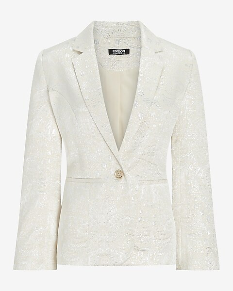 Rachel Zoe Metallic Jacquard Blazer | Express