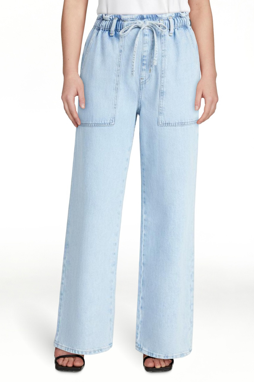 Time and Tru Women's Pull On Wide Leg Jeans, 30" Inseam, Sizes XS-XXXL | Walmart (US)