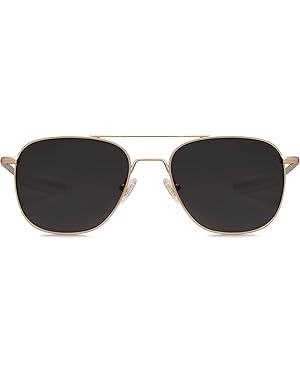 SOJOS Small Polarized Aviator Sunglasses for Men Women Classic Double Bridge Square Aviators SJ11... | Amazon (US)