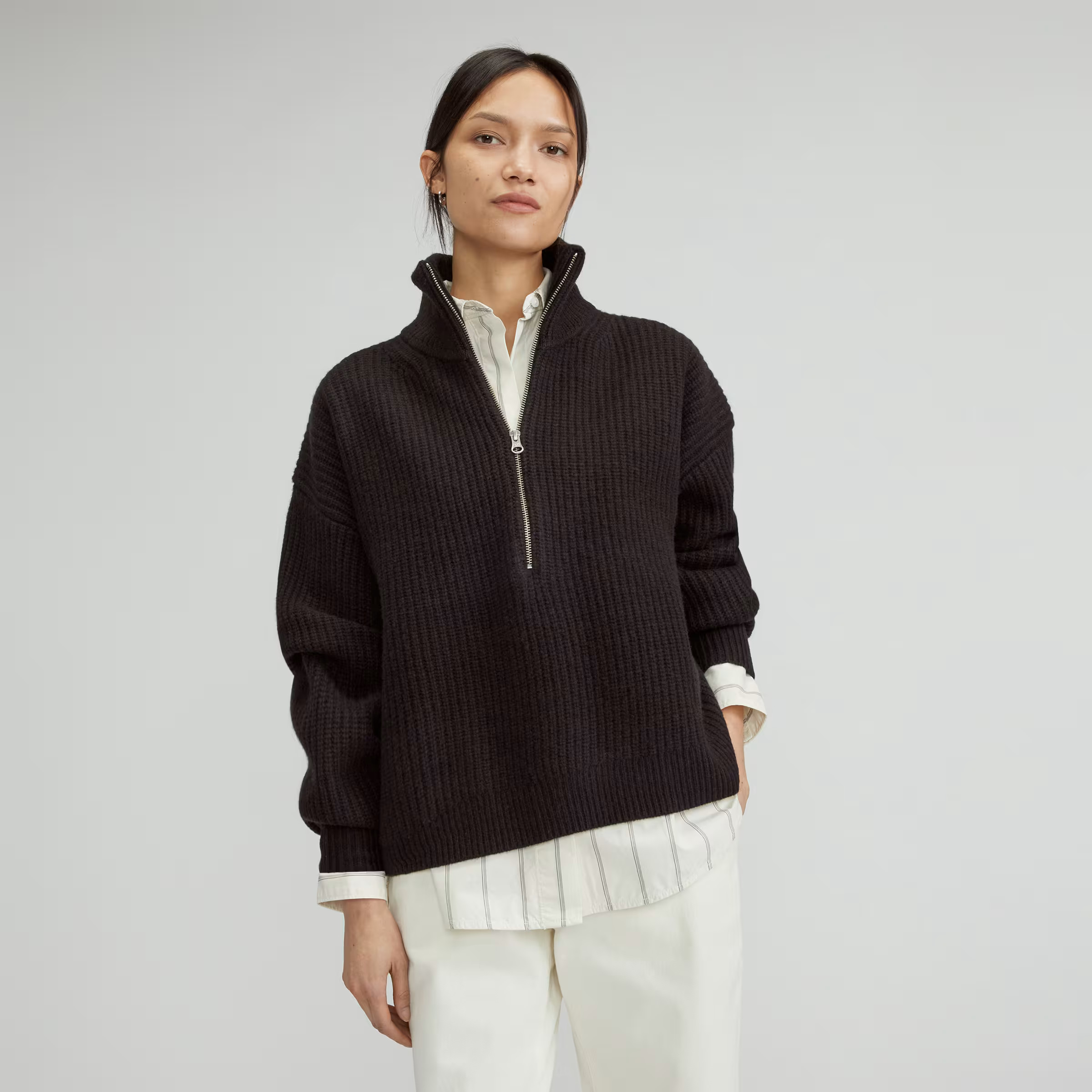 The Felted Merino Half-Zip Sweater | Everlane