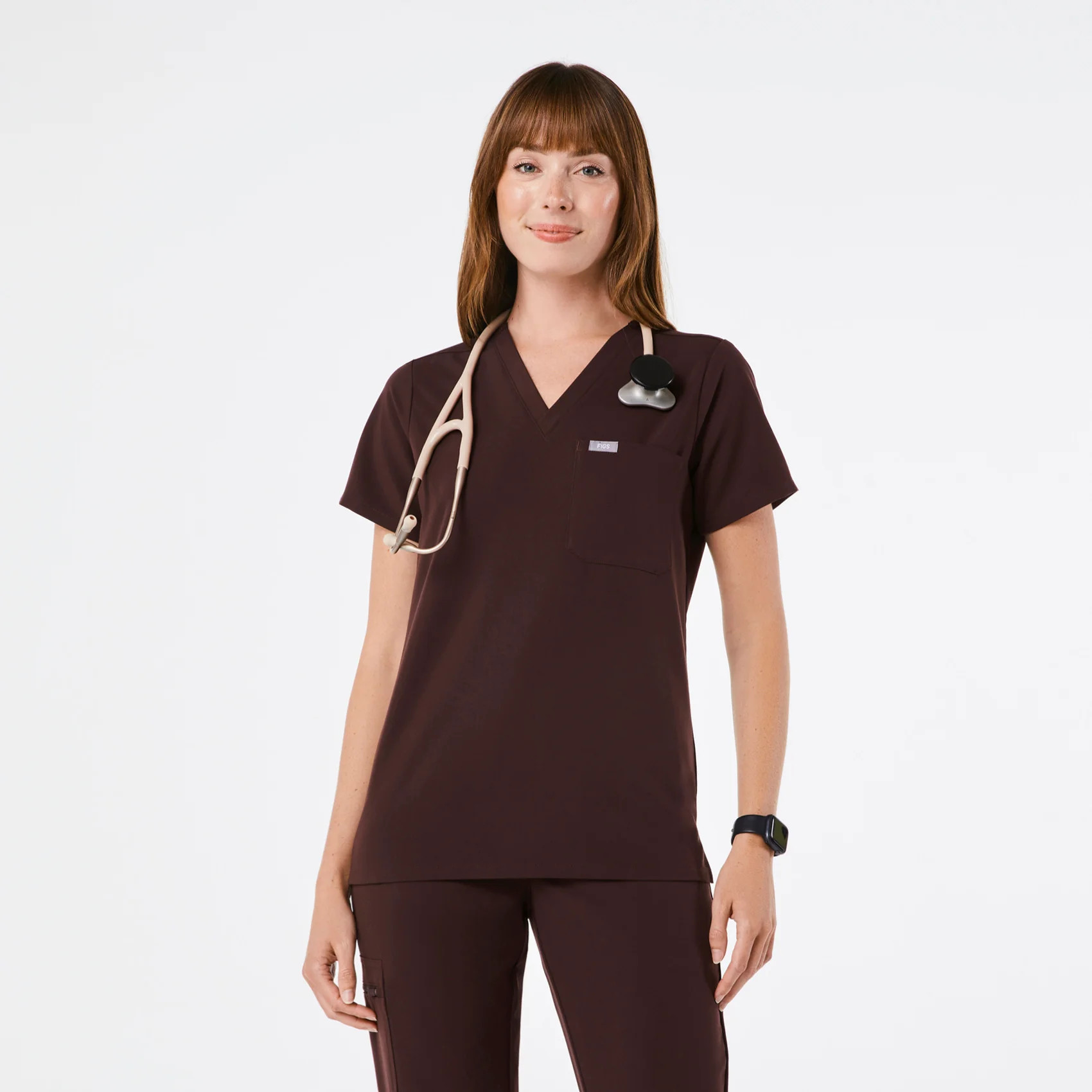 Women's Catarina One-Pocket Scrub Top™ - Espresso · FIGS | FIGS