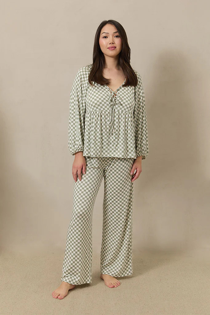 Fern Chequer Women’s Sleep Set | Solly Baby