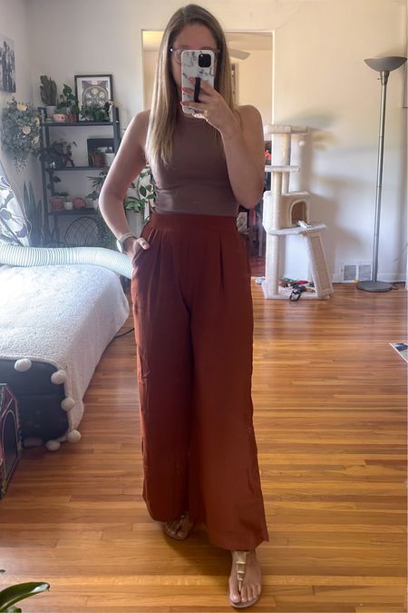 Amazon wide leg pants. So comfortable! Wearing a small in top and bottom. 

#LTKtravel #LTKunder50 #LTKFind