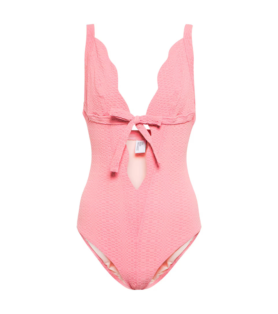 Scallop seersucker swimsuit | Mytheresa (US/CA)