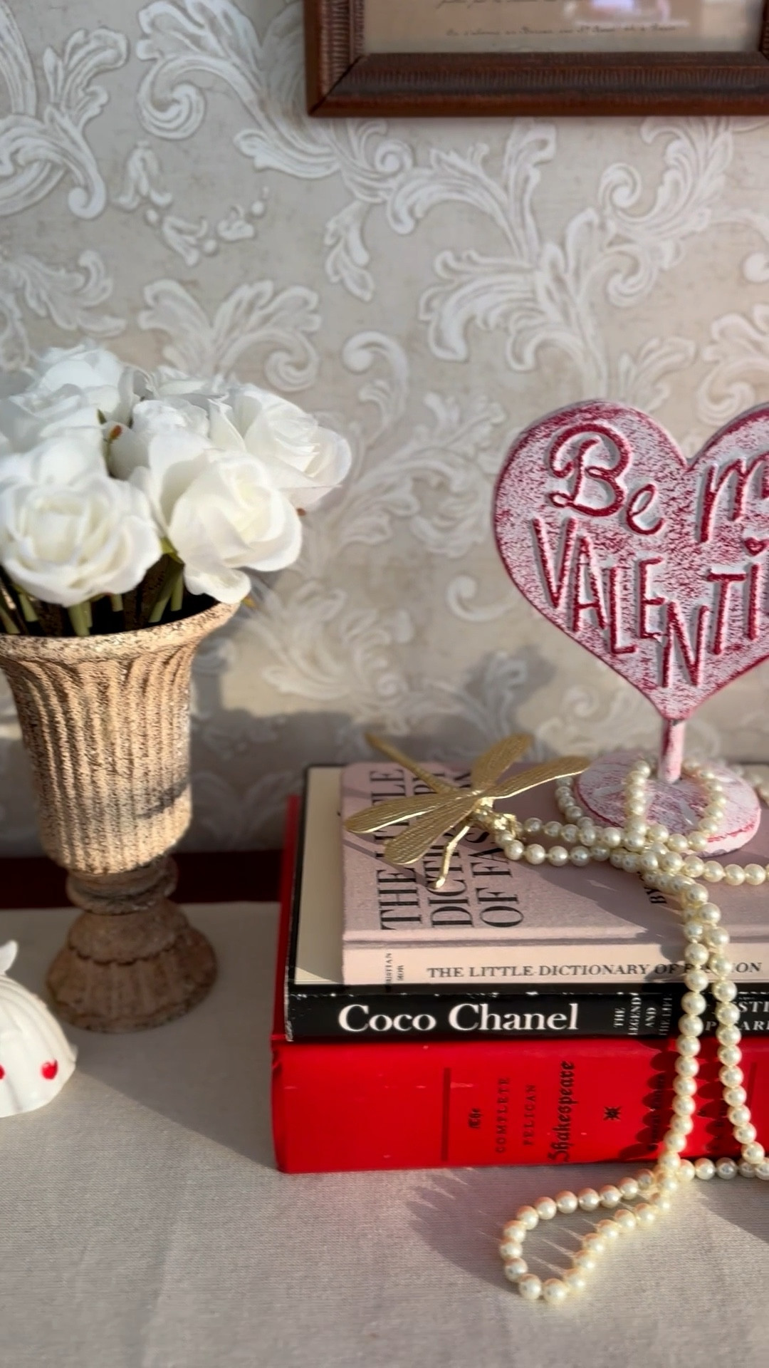 Valentine’s Day decor, @Etsy vintage Valentine figurines, @Michaels faux roses, pink and red Valentines decorations 

#LTKSaleAlert #LTKHome #LTKValentine