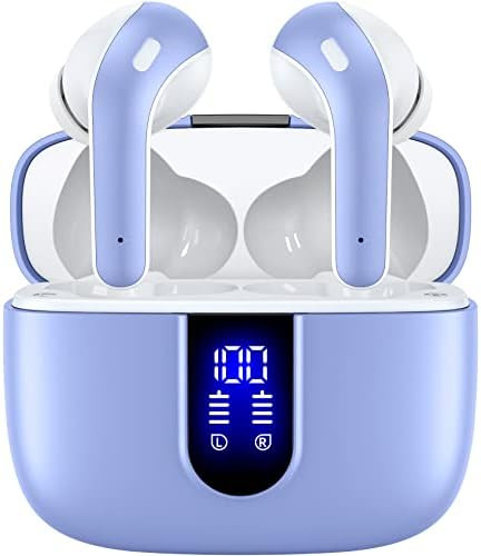 TAGRY Bluetooth Headphones True Wireless Earbuds 60H Playback LED Power Display Earphones with Wi... | Amazon (US)