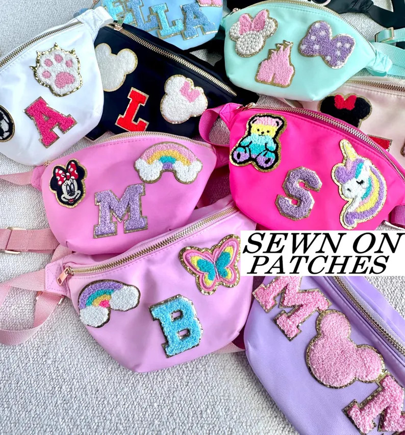 Custom Fanny Packs | Park Fanny Pack | Nylon Fanny Pack | Kids Bag with Patches | Crossbody Bag |... | Etsy (US)