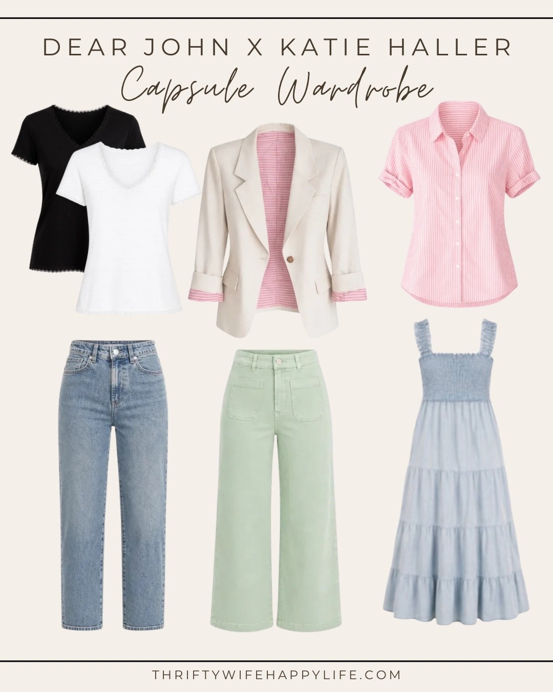 DEAR JOHN x KATIE HALLER capsule wardrobe! 6-piece capsule with my favorite hero wardrobe staples! Use the code: DJXKATIE20 for 20% off your purchase at @Dear John Denim

#LTKOver40 #LTKPetite #LTKSeasonal