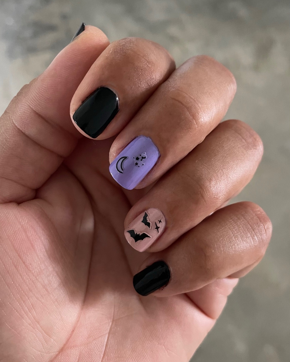 Bat nails 

#LTKbeauty #LTKSeasonal #LTKHalloween