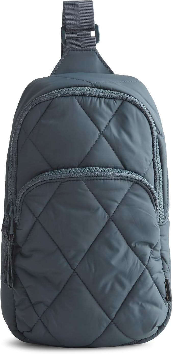 Vera Bradley Women's Featherweight Lorman Sling Backpack, Dark Slate, One Size | Amazon (US)