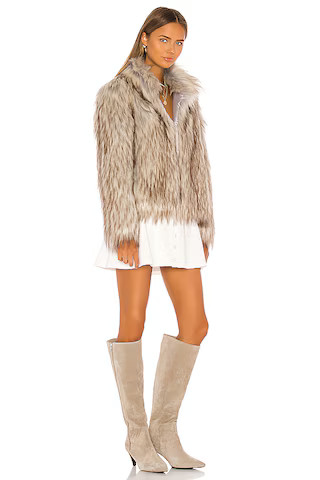 Faux Fur Jacket in Natural | Revolve Clothing (Global)