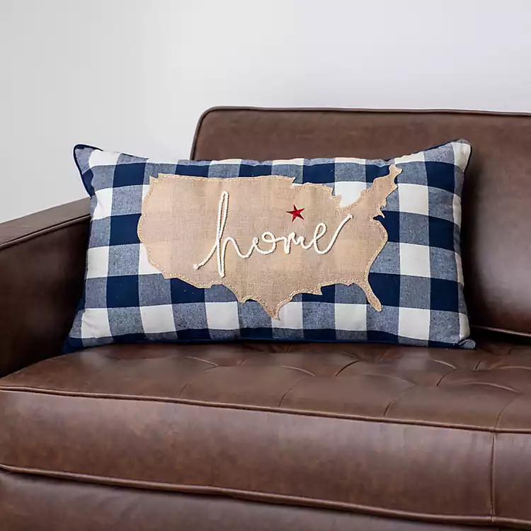 America Home Buffalo Check Lumbar Pillow | Kirkland's Home