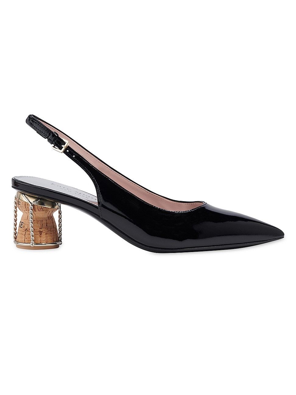 Women's Soiree Patent Leather Cork-Heel Pumps - Black - Size 5.5 | Saks Fifth Avenue