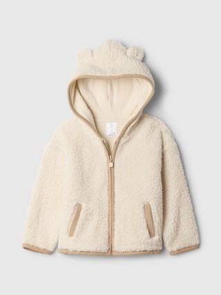 Baby &amp;amp; Toddler Sherpa Zip Bear Hoodie | Gap (US)