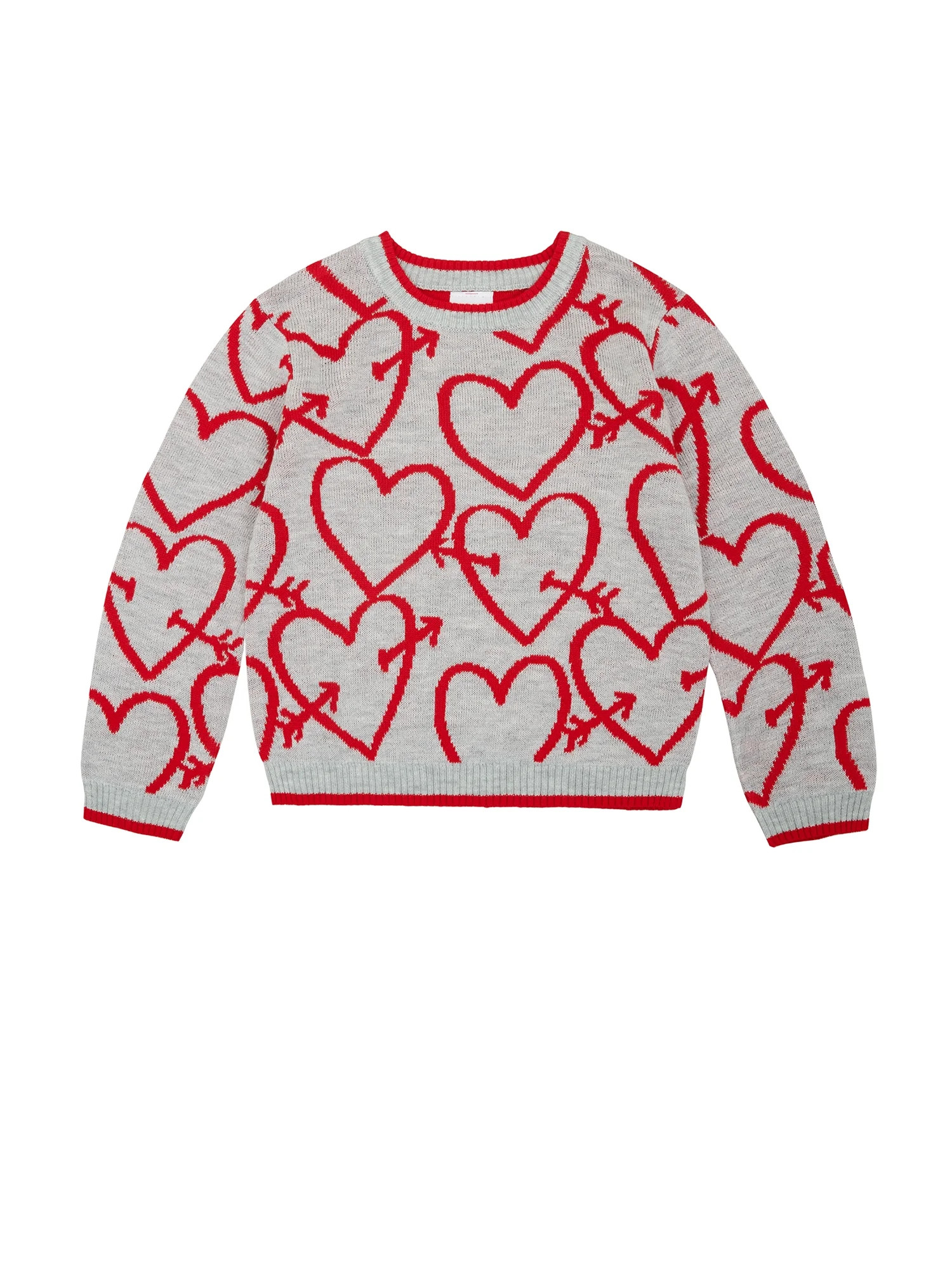 Way To Celebrate Toddler Valentine's Day Heart Sweater, Sizes 12M-5T | Walmart (US)