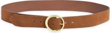 Oversize Buckle Suede Belt | Nordstrom