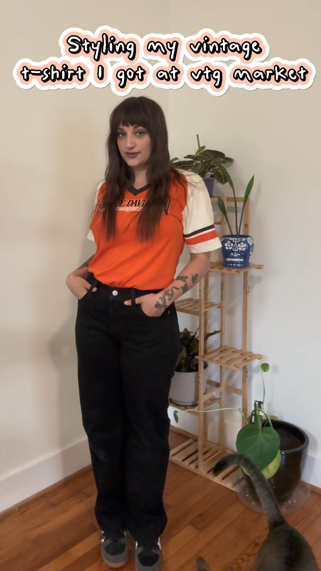 Styling my vintage T-shirt I got from VTG market this weekend at Camp North End in Charlotte, North Carolina. My friend Chelsey picked out this Harley T-shirt for me from her shop called Alfred. Follow her @itsalfredshop on Instagram. I’m wearing black  50190s jeans with the most comfortable ASICS ever❤️ #vintagw 

#LTKWorkwear #LTKStyleTip #LTKFestival