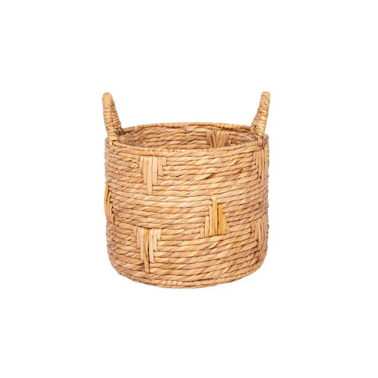 Better Homes & Gardens Athena 12" Round Bulrush Basket Planter | Walmart (US)