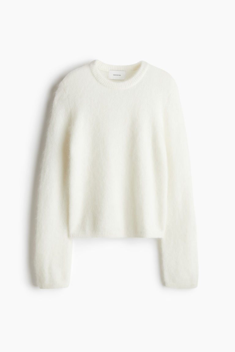 H & M - Mohair-blend jumper - White | H&M (UK, MY, IN, SG, PH, TW, HK)