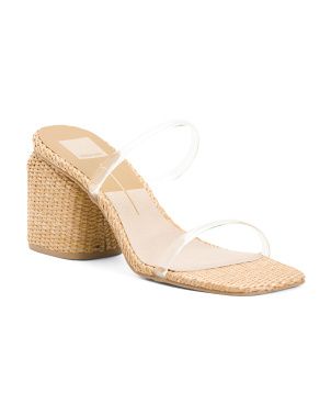 Square Toe Tubular Strap Block Heel Sandals | TJ Maxx