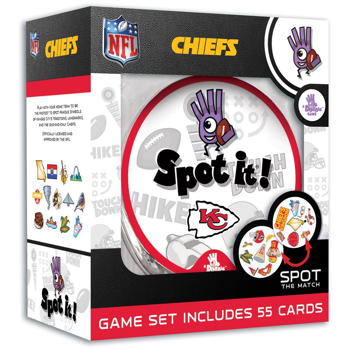 MasterPieces Officially Licensed NFL Kansas City Chiefs Spot It Game for Kids and Adults | Target