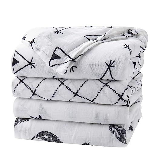 Baby Swaddle Blanket Upsimples Unisex Swaddle Wrap Soft Silky Bamboo Muslin Swaddle Blankets Neut... | Amazon (US)