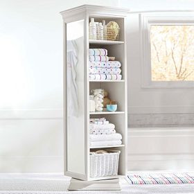 Display-It Rotating Bookcase with Mirror (20.5") | Pottery Barn Teen