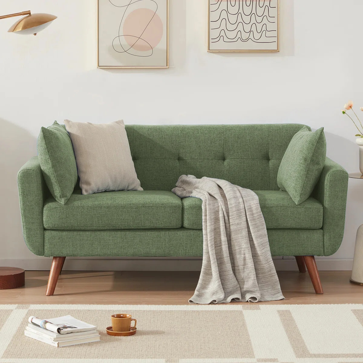 Jadier 66" Upholstered Loveseat Square Sofa | Wayfair North America