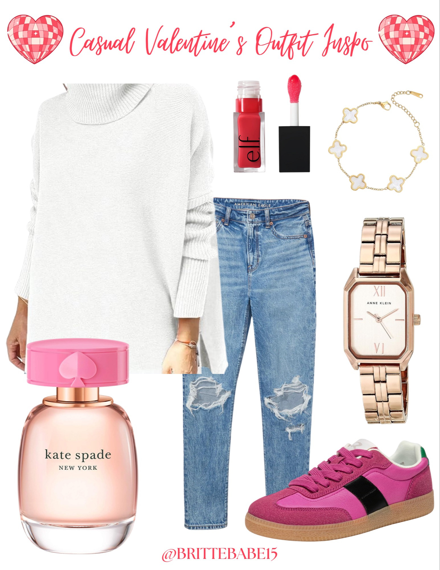 A casual Valentine's Day fit: perfect for brunch with the girls! 

 #LTKMidsize #LTKFindsUnder50 #LTKStyleTip